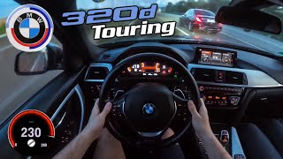 BMW 320d F31 190HP ACCELERATION TOP SPEED amp AUTOBAHN POV [upl. by Candide]