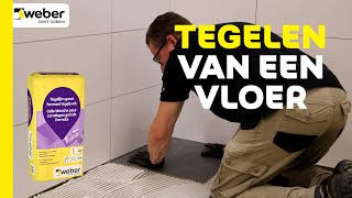 Tegelen van een vloer  Vloertegels leggen  Weber [upl. by Messing414]