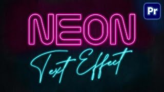 Neon Effect Tutorial in Premiere Pro  Neon Glow Effect  No Plugins [upl. by Onaicnop]