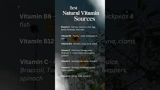 Best Natural Vitamin Sources  You must know [upl. by Yerffoj]