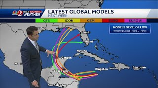 Potential Tropical Cyclone 19 forms over Caribbean Sea models show potential Florida impacts [upl. by Morganstein]