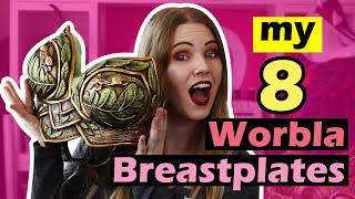 My 8 WORBLA BREASTPLATES Tips and tricks for making female cosplay armor [upl. by Ogait]