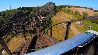 Megafobia  Onride  Oakwood Theme Park  Custom Coasters International Inc  Wooden Coaster [upl. by Ahsart]