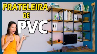 DIY  Como montar uma PRATELEIRA INCRÍVEL usando tubos de PVC  economize e organize sua casa [upl. by Kurtz760]