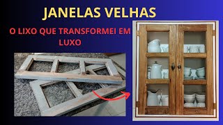 TRANSFORME JANELAS VELHAS EM UM MÓVEL PARA SUA CASA  COMO FAZER ARMARIO COM JANELAS VELHAS [upl. by Llain272]