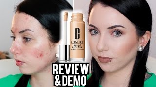 Clinique Beyond Perfecting Foundation  Concealer Review amp DEMO AcneFair Skin [upl. by Nnednarb975]