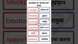 Accept स्वीकार करें  Daily use English word meaning  RKS  2024 [upl. by Ainekahs564]