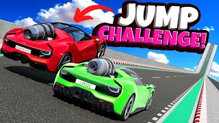 Jumping JET amp LEGO CARS Off a MASSIVE Ramp in BeamNG Drive Mods Multiplayer [upl. by Alrac]