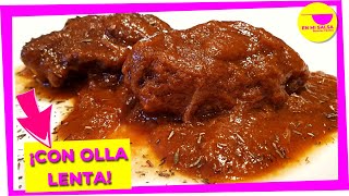 CARRILLERAS DE CERDO al VINO TINTO en OLLA LENTA CHUP CHUP MATIC 🍷 ¡SLOW COOKER [upl. by Nahama]