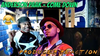 Anderson Paak Come Down Official Video  Producer Reaction [upl. by Idnahc761]