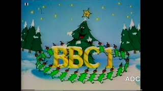 BBC1 trailers links amp closedown 24th December 1986 Announcer Tim Nicholls [upl. by Porcia855]