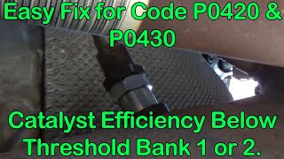 Easy Fix for Code P0420 or P0430 Catalyst Efficiency Below Threshold Ford F150 [upl. by Godard927]