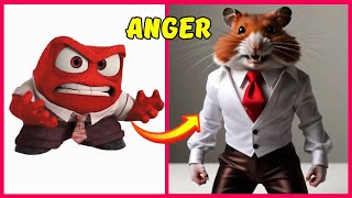 INSIDE OUT 2 Animation Movie Characters AS Hamsters 🐹  Joy Anxiety Anger [upl. by Animor]