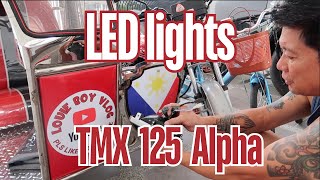 TMX 125 ALPHA LIGHTS CHANGED TO LED  MADALI LANG [upl. by Deborah]