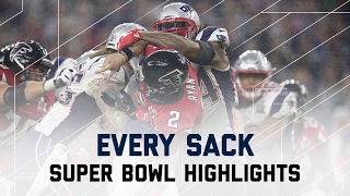 Every Sack From Super Bowl LI  NFL Highlights [upl. by Esinwahs]