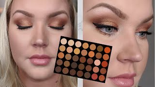 Morphe 350 Warm Bronze Eyeshadow Tutorial [upl. by Powel]