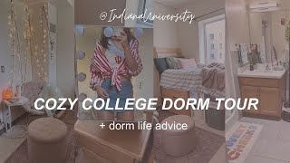 COLLEGE DORM TOUR  dorm life advice amp what to buy [upl. by Adnalro234]