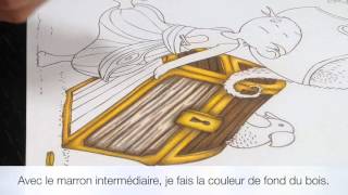 Tutoriel  Faire le bois dun coffre au crayon de couleur [upl. by Elizabet647]