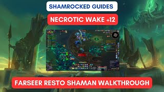 Necrotic Wake 12  Farseer Resto Shaman  Shamrocked Guides [upl. by Ensoll]