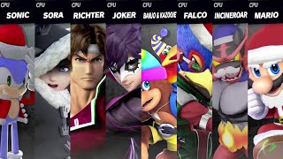 Christmas Themed 8Player Battle Royale 3 Super Smash Bros Ultimate Mods [upl. by Carrick687]