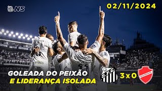 Santos 3x0 Vila Nova  Peixe goleia e fica cada dia mais próximo do acesso 02112024 [upl. by Luella]