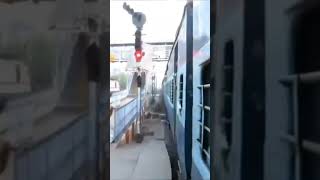 Shatabdi express and Mail both running parallelly🚇 trending viralvideo train shorts railway [upl. by Nauqaj]