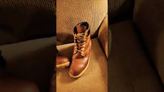 Timberland nubuck mod  oil tanned conversion oilswaxes aka Red Wing copper rough amp tough leather [upl. by Hatty67]