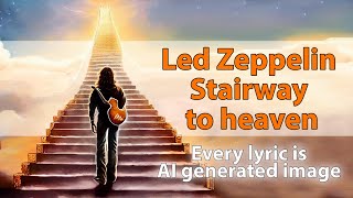 Led Zeppelin  Stairway to heaven ai generated images Lyrics Video [upl. by Wadsworth]