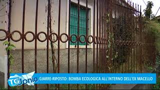 3 GIARRE RIPOSTO BOMBA ECOLOGICA ALLINTERNO DELLEX MACELLO TG DELLO JONIO 23 02 2018 [upl. by Ynaffad]