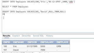 Oracle Tutorial  Insert into a table in different ways [upl. by Greenstein]