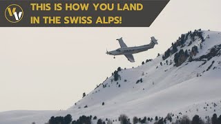 Pilatus PC12 spectacular final approach amp landing with 180° turn in a narrow valley [upl. by Eniamraj164]