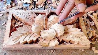 amazing wood carving skill  wood carving art ideas [upl. by Boyd811]