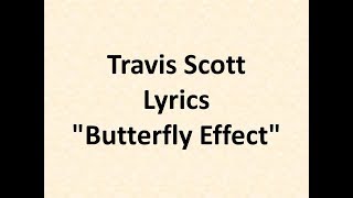 Travis Scott  Butterfly Effect Lyrics Video [upl. by Teyugn]