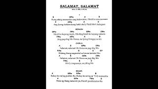 Salamat Salamat Lyrics and Chords [upl. by Neuberger355]