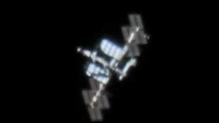 ISS through telescope [upl. by Katlaps]