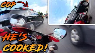 Biker CRASHES While Dodging The Police  UNHINGED Police Chases  Bikes VS Cops 103 [upl. by Htebasyle644]