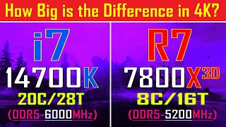 INTEL i7 14700K vs RYZEN 7 7800X3D  How Big is the Difference in 4K [upl. by Alene133]