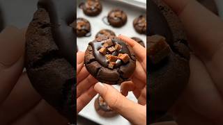 Double Chocolate Cookies Recipe 😊trending viralshort shortsbaking food fyp chocolate recipe [upl. by Hsenid]