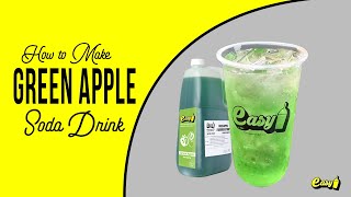 How to make Green Apple Fruit Soda Drink  EASYBRAND [upl. by Campball]