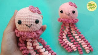 How to Crochet Jellyfish Crochet Tutorials  Lemon Crochet [upl. by Derna]