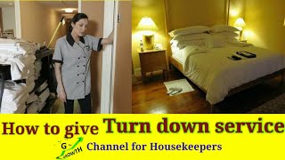 Turn down service in hotels or Evening service definitionHow to provide Turn down service at hotel [upl. by Aggie]