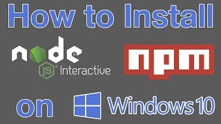 How to install node along with npm on windows 10 [upl. by Eseerehc]