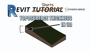 Revit shorts  02  Add Thickness To Toposurface [upl. by Nalyd285]