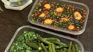 2 Easy and Quick Korean side dishes aka banchan supporting dishes inspired Meal Preparation [upl. by Atekihc]