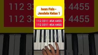 Iwan Fals  Jendela Kelas 1 Piano Tutorial tiktok shorts fyp viral music [upl. by Michella]