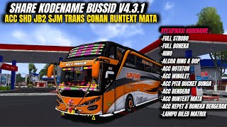 SHARE KODENAME BUSSID V431 ACC SHD JB2 SPESIAL SJM TRANS DETECTIVE CONAN RUNTEXT MATA [upl. by Bashemath]