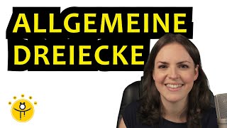 Allgemeines DREIECK berechnen – TRIGONOMETRIE Sinussatz Kosinussatz [upl. by Zizaludba]