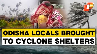 Cyclone Dana In Odisha  Residents Brought To Cyclone Shelter In Odishas Bhadrak Ahead Of Landfall [upl. by Ille]