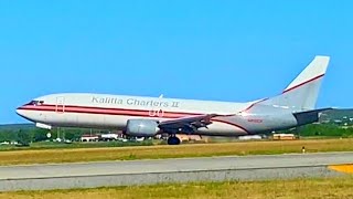 Kalitta Charters ll 737400 Landing At KLRD [upl. by Falconer]