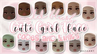 Cold Blushy Cute Girl Face Masks ALL HEADS amp SKIN TONES  Roblox Bloxburg Berry Avenue Brookhaven [upl. by Ahseinad]